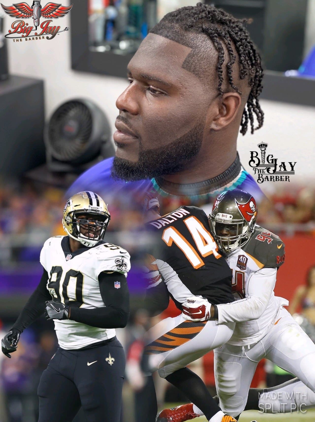 NFL client work by Big Jay the Barber