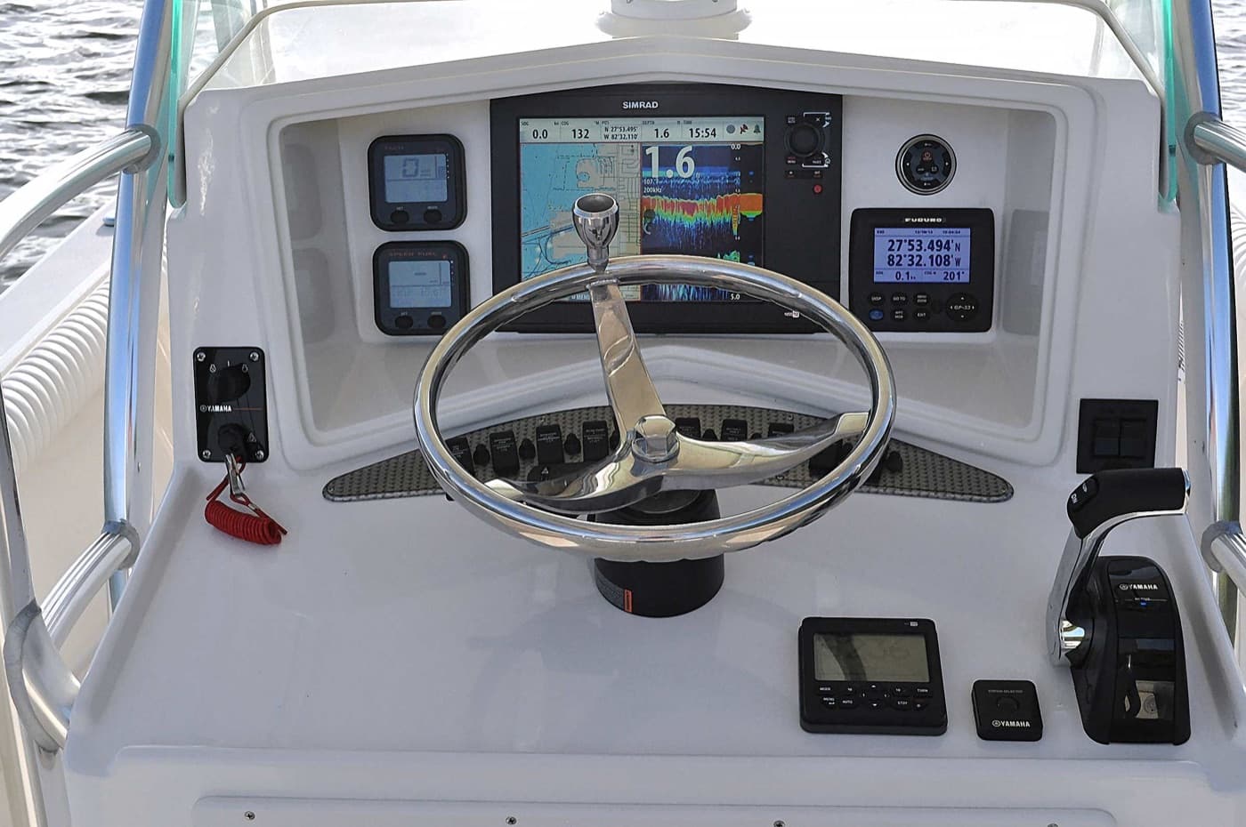 Electronics and navigation system installed at the Sheaffer Marine shop