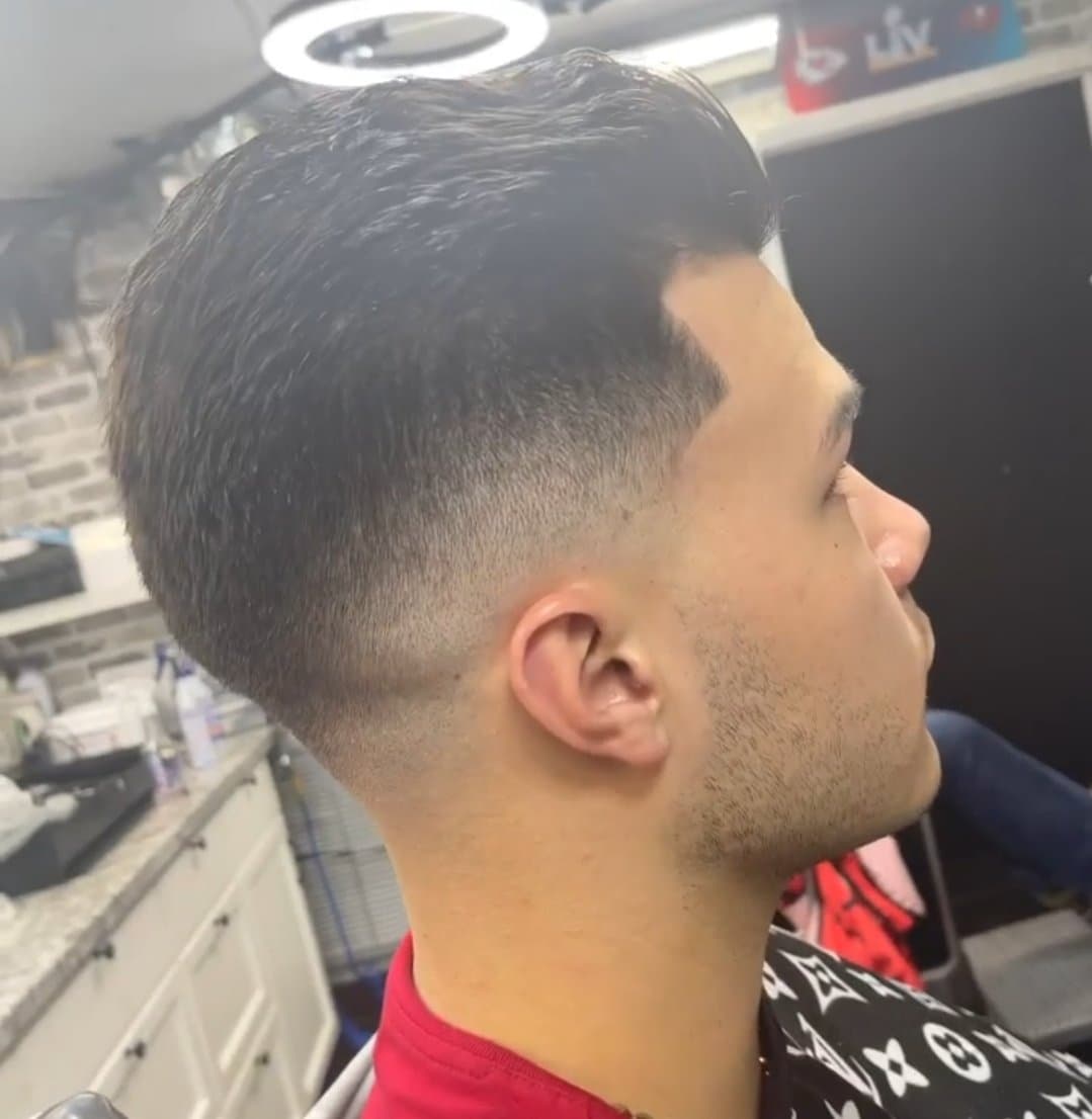 Low fade with clean lineup at The Fade Factory